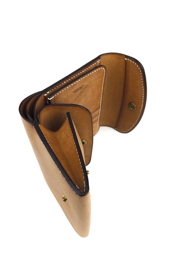 イタリアンレザー プエブロ 三つ折り財布 4枚目の画像