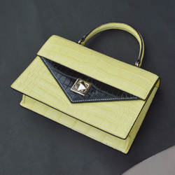 A.handbag-1(yellow crocodile×black crocodile) 4枚目の画像