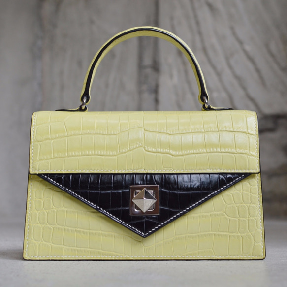 A.handbag-1(yellow crocodile×black crocodile) 5枚目の画像