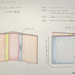 makitaさま フルオーダー スティングレイ 二つ折札入れ、コインケース 2枚目の画像