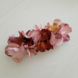 コスモスと紫陽花のバレッタ♪ 2枚目の画像