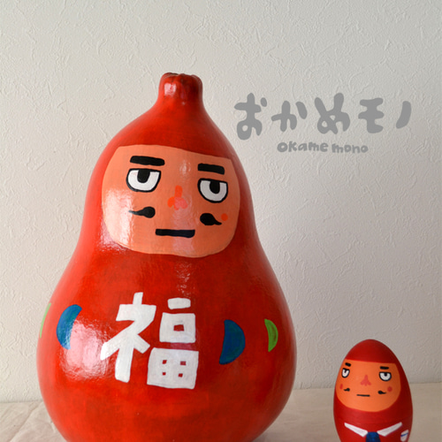 デッカいひょうたんだるま その他置物 okamemono 通販 114712｜Creema