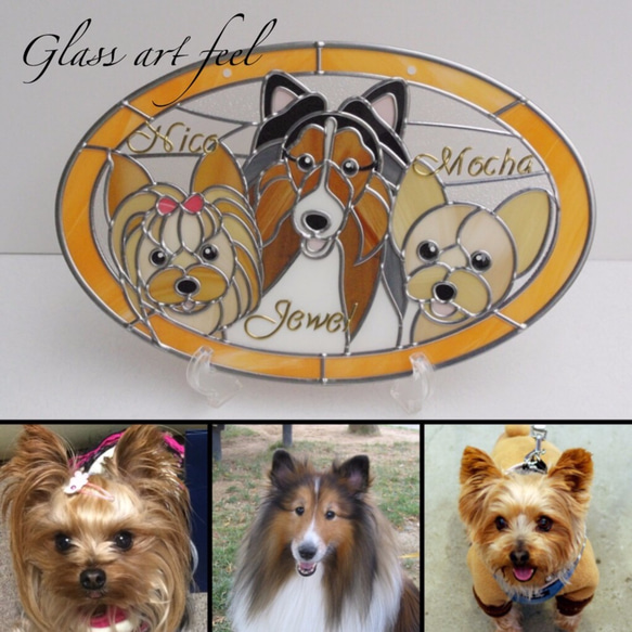 羊毛フェルト　ステンドグラス　のら 羊毛フェルト ステンドグラス のら様専用