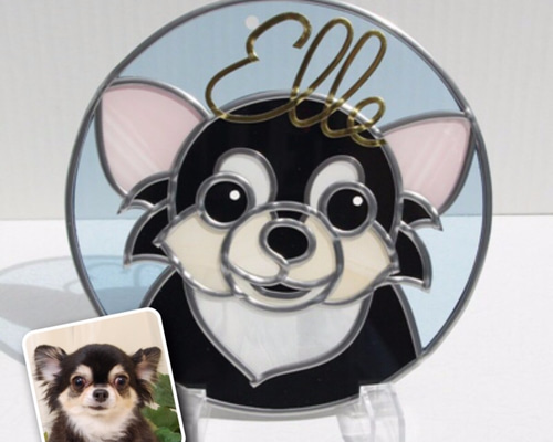 金具付♡専用♡シーグラスアート ⭐︎わんちゃんとわくわくクリスマス