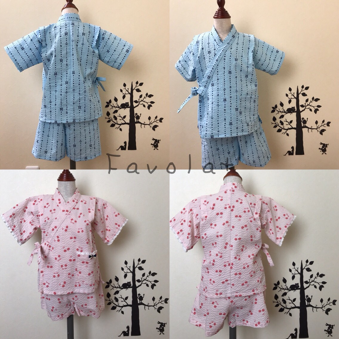 ハンドメイド　キッズ　甚平　100 100size】甚平 100サイズ たこやき柄 夏祭り 子供甚平 キッズ