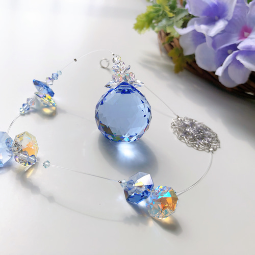 透き通るような青が好き♡♡ スワロフスキー社製サンキャッチャー 透き通るような青が好き❤︎スワロフスキーサンキャッチャー