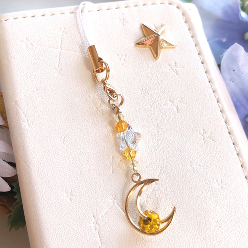 ✴︎香る✴︎お月さまと星が可愛い♡スワロフスキー ストラップ その他