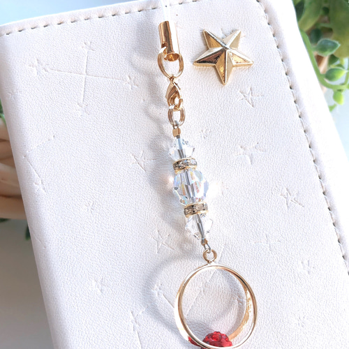 ✴︎香る✴︎いつまでも大人可愛く♡スワロフスキー ストラップ PC