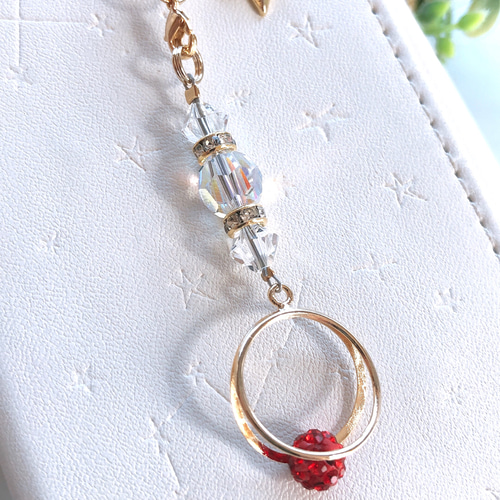 ✴︎香る✴︎いつまでも大人可愛く♡スワロフスキー ストラップ PC