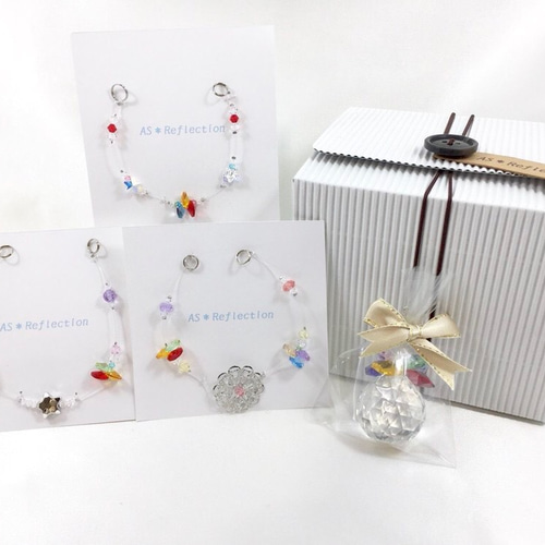 スワロフスキー社製＊サンキャッチャー　Star-カラフル♡ スターとチャクラがかわいい❤スワロフスキーサンキャッチャー Star