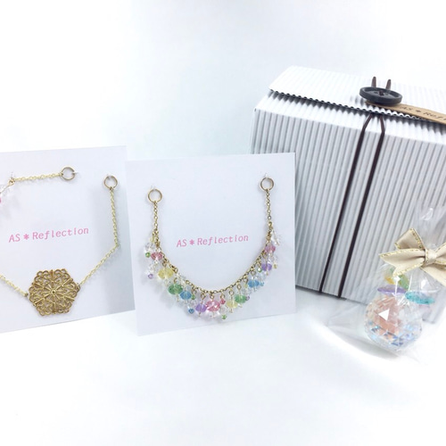 豪華！スワロフスキーサンキャッチャーセット ✳︎ JalaJala-Gold サン