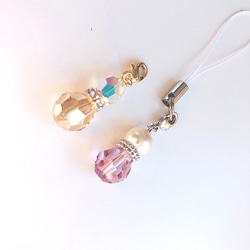 Mッチ様ご確認用❤️スワロフスキー  サンキャッチャーの様なストラップ❤️ SWAROVSKI（スワロフスキー）クリスタル仕様の高級サン