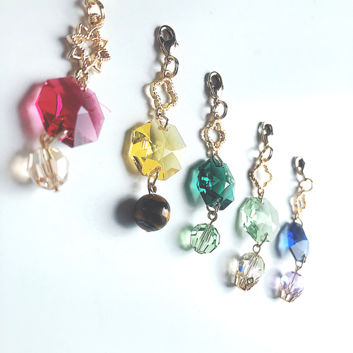 小物につけてほっこり❤スワロフスキーストラップ チャーム twinkle 