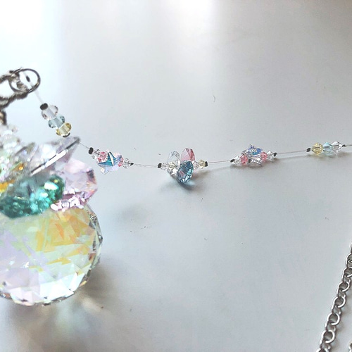 パステルカラーっていい♡スワロフスキー社製＊サンキャッチャー パステルカラーでほっこり❤スワロフスキー⭐︎サンキャッチャー