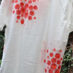 手描きレディースTシャツ「バラ」L 6枚目の画像