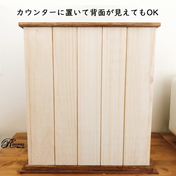 木製スパイスラック　棚　お家カフェ　桐　カントリー　キッチン　家具　調味料　ナチュラル 8枚目の画像