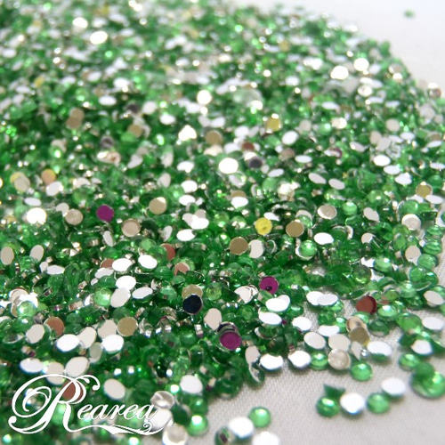 ☆送料無料☆20000粒☆2mm☆アクリルストーン(ラインストーン)☆緑 