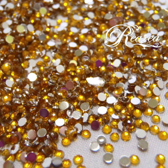 ☆送料無料☆20000粒☆2mm☆アクリルストーン(ラインストーン)☆黄色  