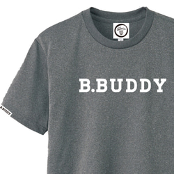 ドライ素材Tシャツ！B.BUDDY LOGO DRY Tee （ミックスグレー） 2枚目の画像