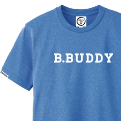 ドライ素材Tシャツ！B.BUDDY LOGO DRY Tee （ミックスブルー） 2枚目の画像