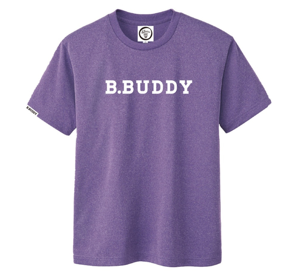 ドライ素材Tシャツ！B.BUDDY LOGO DRY Tee （ミックスパープル） 1枚目の画像