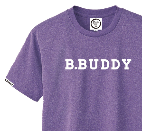 ドライ素材Tシャツ！B.BUDDY LOGO DRY Tee （ミックスパープル） 2枚目の画像