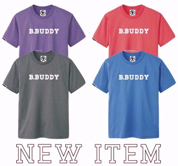 ドライ素材Tシャツ！B.BUDDY LOGO DRY Tee （ミックスパープル） 4枚目の画像