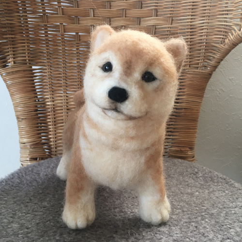 羊毛フェルト人形 柴犬子犬 羊毛フェルト chikuchiku18 通販