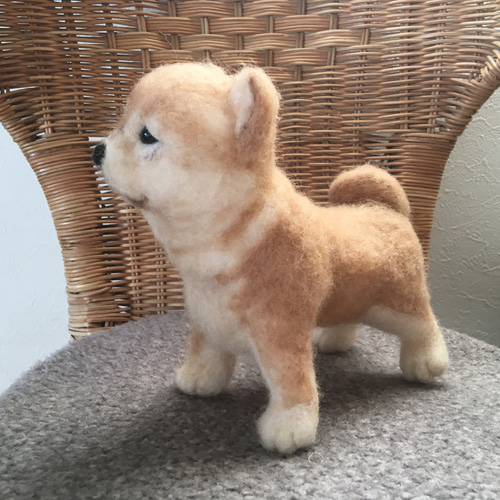 羊毛フェルト人形 柴犬子犬 羊毛フェルト chikuchiku18 通販
