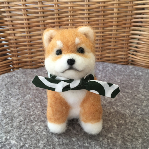 羊毛フェルト　柴犬 羊毛フェルト 柴犬