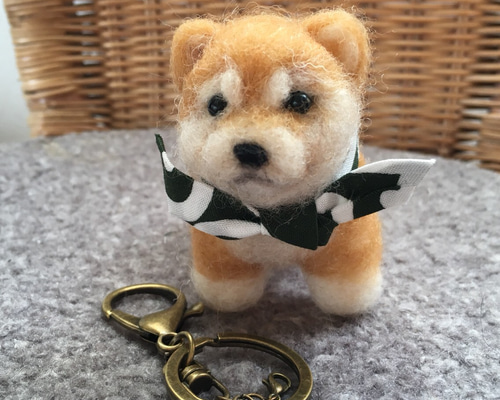 羊毛フェルト 豆柴キーホルダー ed974150e5f7be069e16ea0caf0f70