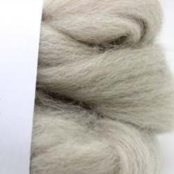 コリデール　スライバー・ナチュラルカラー（ライトシルバー）25g　羊毛フェルト ニードル 3枚目の画像