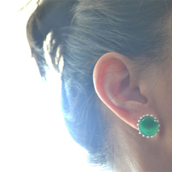 glass flower earring[水色のお花ピアス] 4枚目の画像