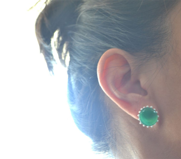glass flower earring[黄色のお花ピアス] 5枚目の画像