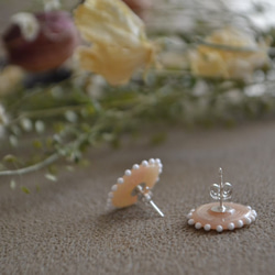 glass flower earring[ピンクのお花ピアス] 2枚目の画像
