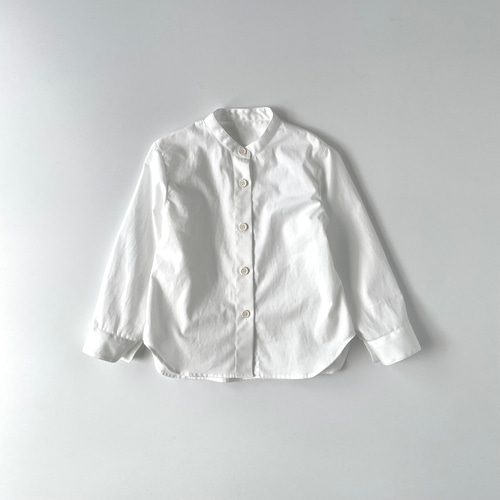 kids スタンドカラーシャツ ホワイト〔100/110/120/130〕 子供服 