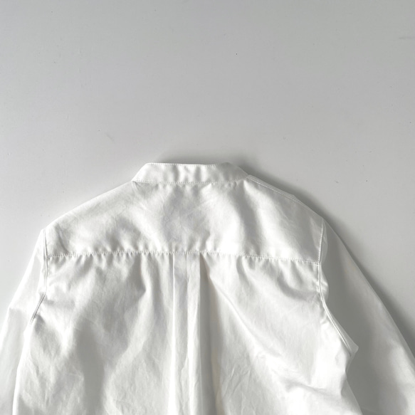 kids  スタンドカラーシャツ ホワイト〔100/110/120/130〕 6枚目の画像