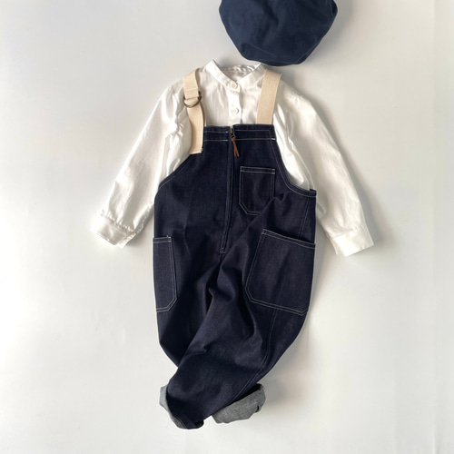 kids スタンドカラーシャツ ホワイト〔100/110/120/130〕 子供服 