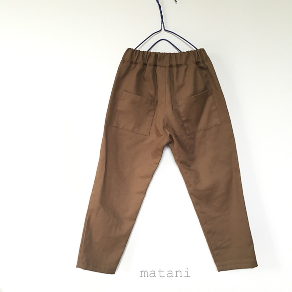 テーパード パンツ　brown〔100/110/120/130〕 3枚目の画像