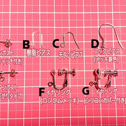 ガラス秋色ネックレス＆オレンジイヤリングのセット 5枚目の画像