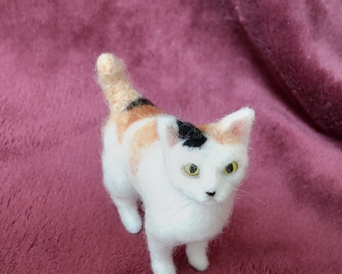 羊毛フェルト】ミニミニ三毛猫 羊毛フェルト パステルミケ 通販