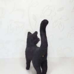 【羊毛フェルト】ミニミニ夜の黒猫 4枚目の画像