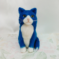 羊毛フェルト 猫 ハンドメイド ハーバーパステル 羊毛フェルト 猫 ハンドメイド ハーバーパステル様専用