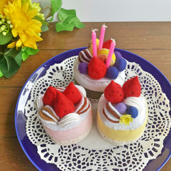 coccページ＊フェルトケーキ フェルトケーキ☆スクエアショートケーキ その他置物 トシ子ばぁ