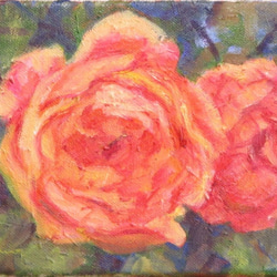 想…二輪の薔薇」 油絵です。 絵画 KUMI &YUKI 通販 2699027