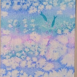 夢・・・チューリップ 」F 3サイズのキャンバスにアクリル絵の具で描き