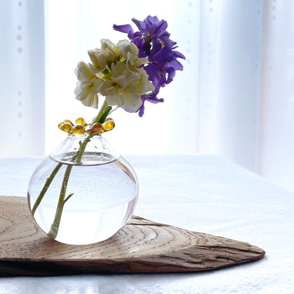 専用出品　吹きガラス一輪挿しオーナメント5個おまとめセット　花瓶花器
