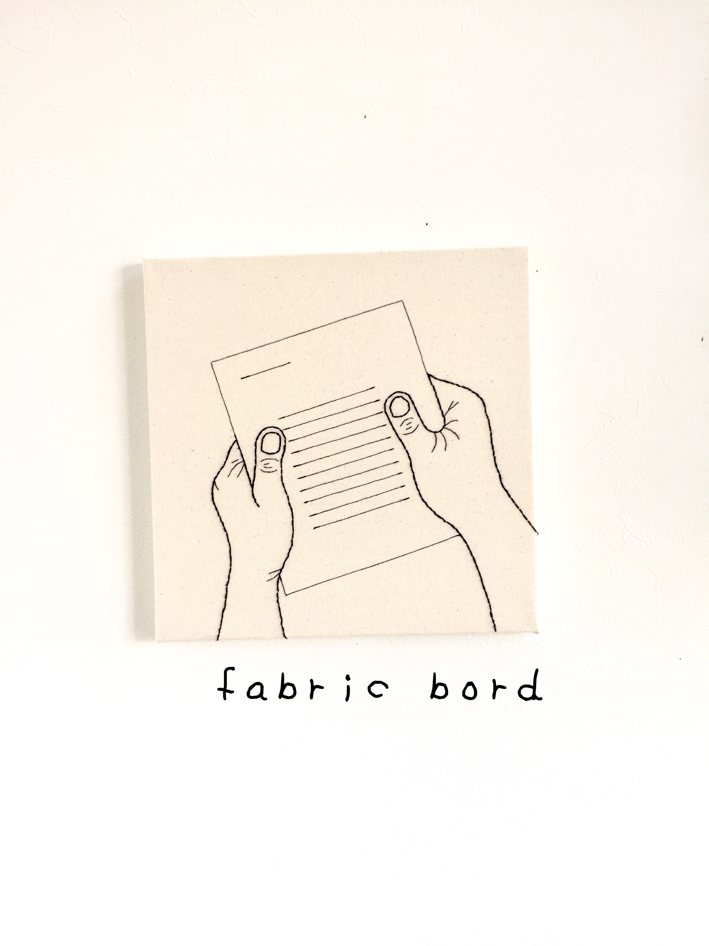 ファブリックパネル  手紙