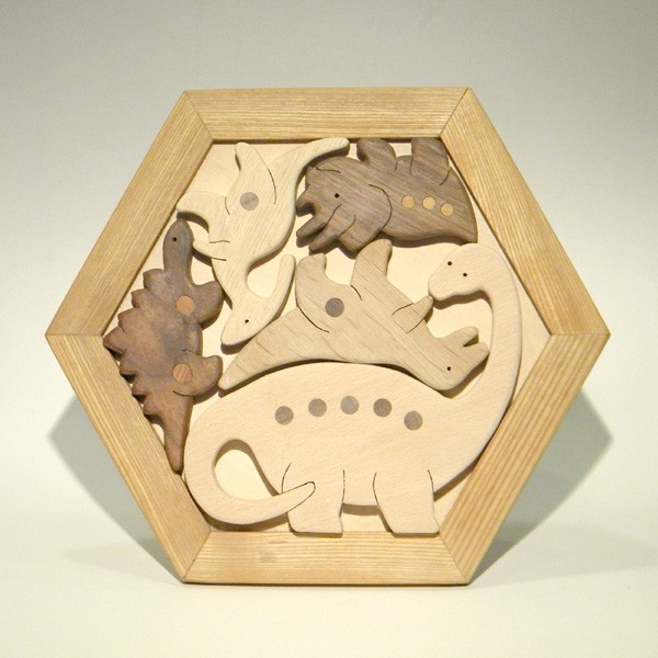 木のパズル 恐竜　B　いろんな木を集めて