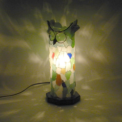 シーグラスランプ　ふくろうランプ－10 3枚目の画像